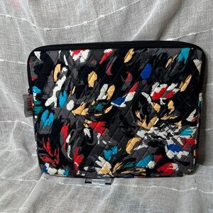 Vera Bradley Splash Floral Design Quilted Padded Laptop Sleeve Travel Case NWT